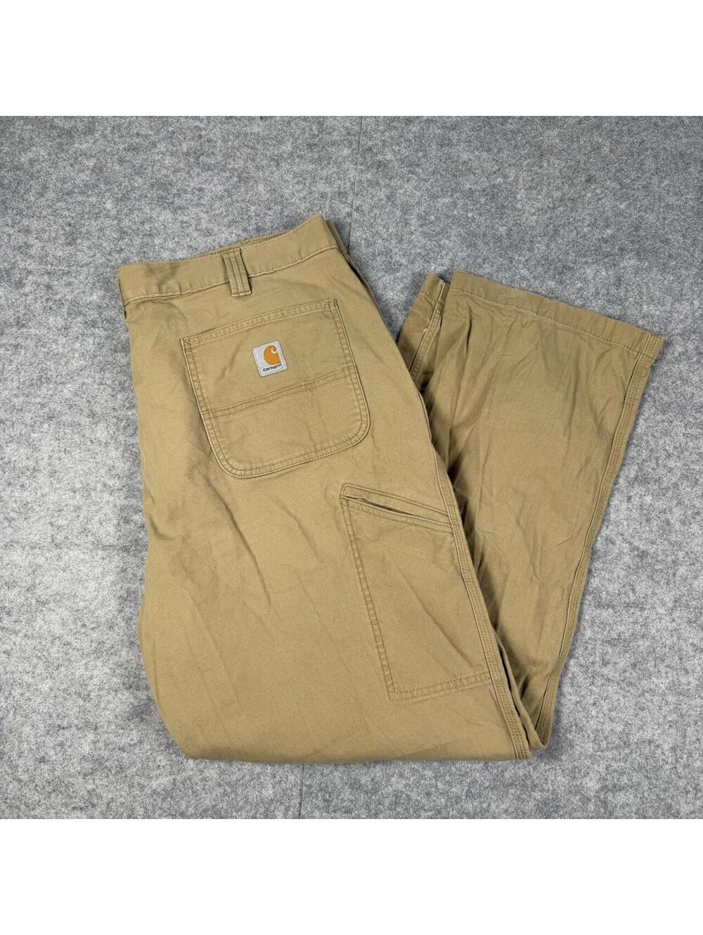 Tan Carhartt relaxed fit carpenter pants Size 40x32 Workwear